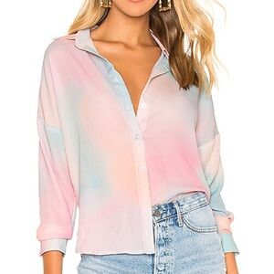 superdown Miranda Button Up Shirt in Ombré, Size M